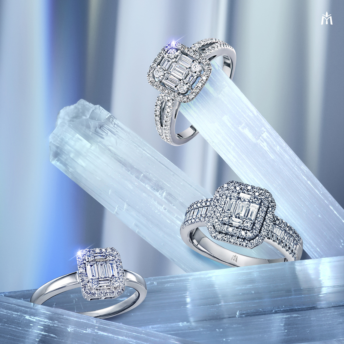 Кольца с бриллиантами из коллекции Flaming Ice