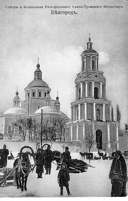 Вид на Свято-Троицкий собор города (построен до 1707, не сохранился)