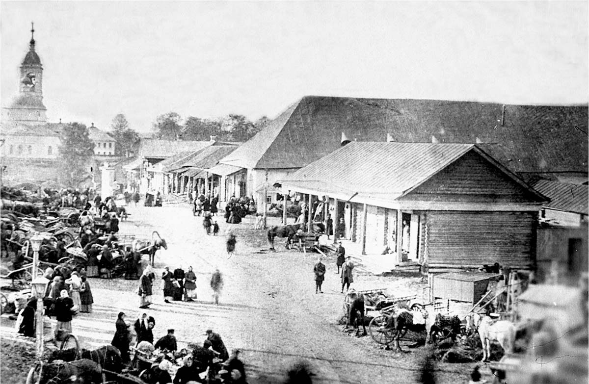Торговые ряды Никольской улицы, 1910-годы. Источник https://nailizakon.com/fotogalereya/city13_m/myshkin/myshkin.html