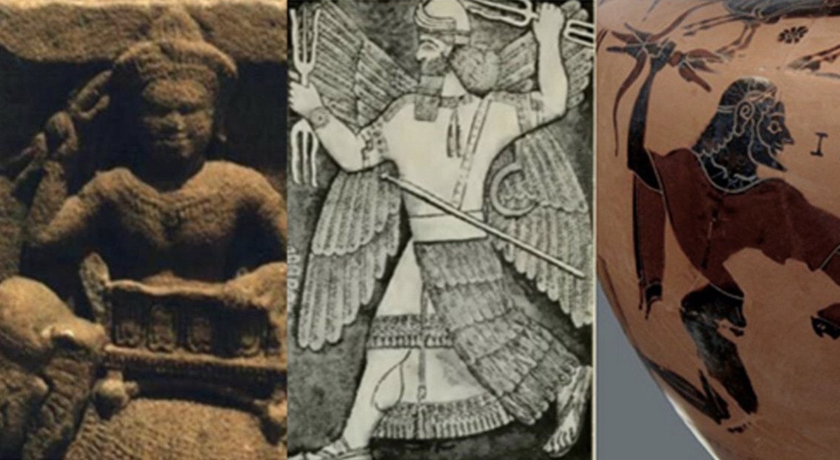 Аналогичные атрибуты имеются у богов в самых разных культурах.
Источник фото: https://static9.tgcnt.ru/posts/_0/d4/d44878516c820245d4c93290381c9bd0.jpg