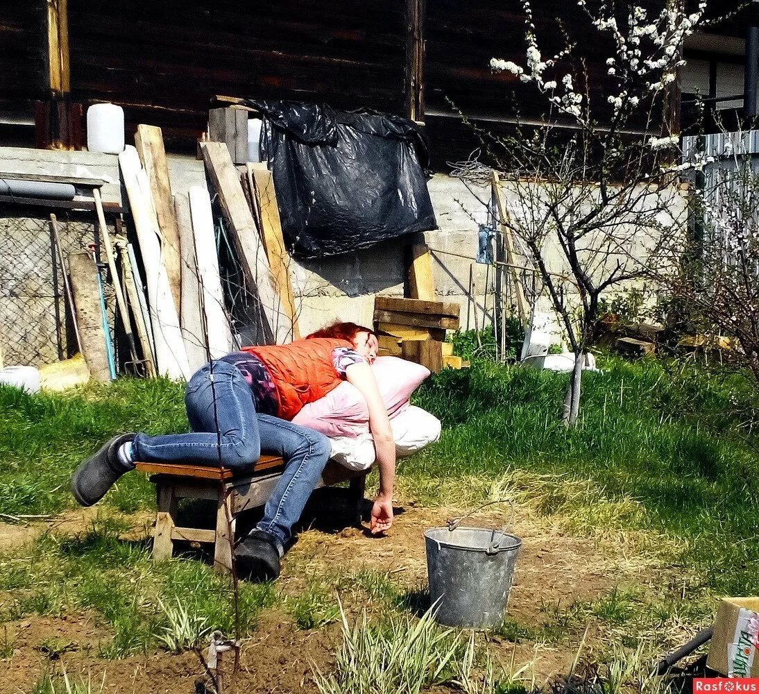  Никого не удивлю, но еще раз напомню, что на даче в будние дни живут в основном пенсионеры и их внуки.  А внуки то живут разного преразного возраста от... и до 17 лет.