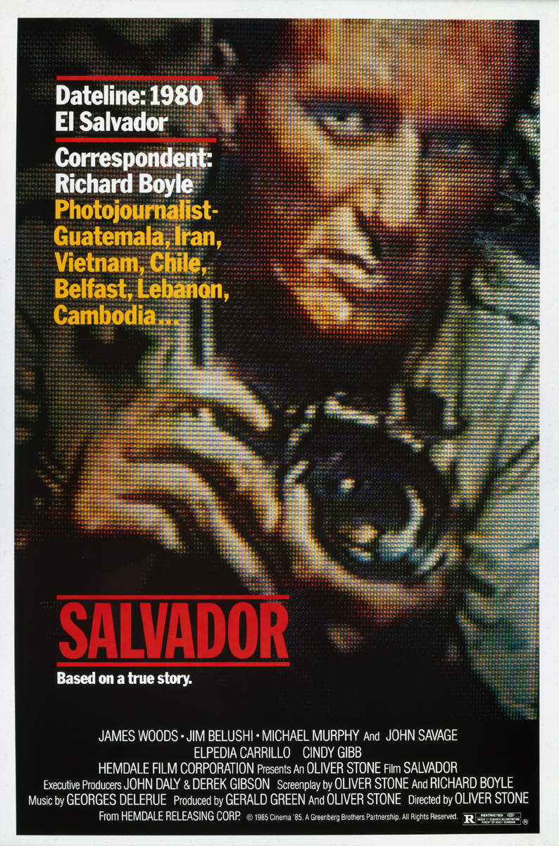Постер к драме "Сальвадор" (1986), режиссёр Оливер Стоун