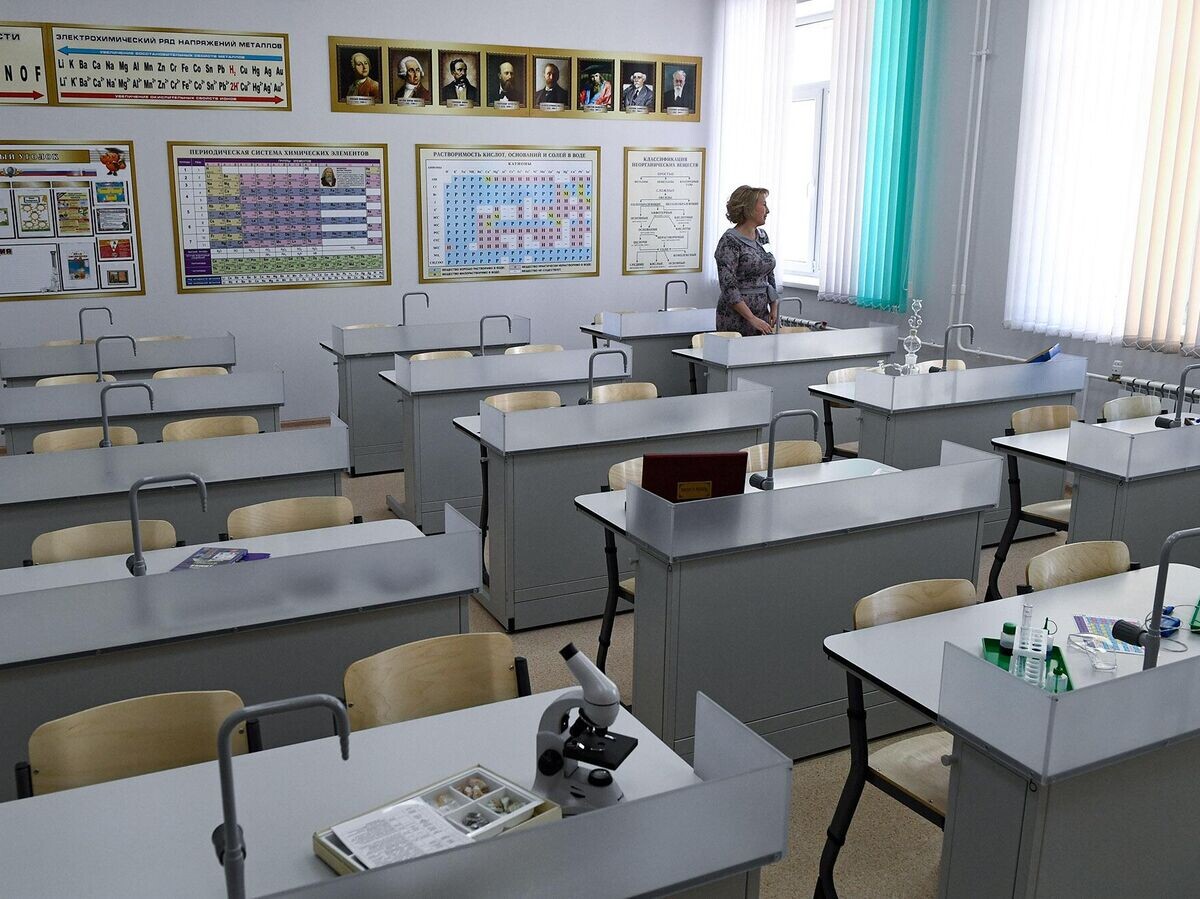    Кабинет химии в новой школе© РИА Новости / Александр Кряжев