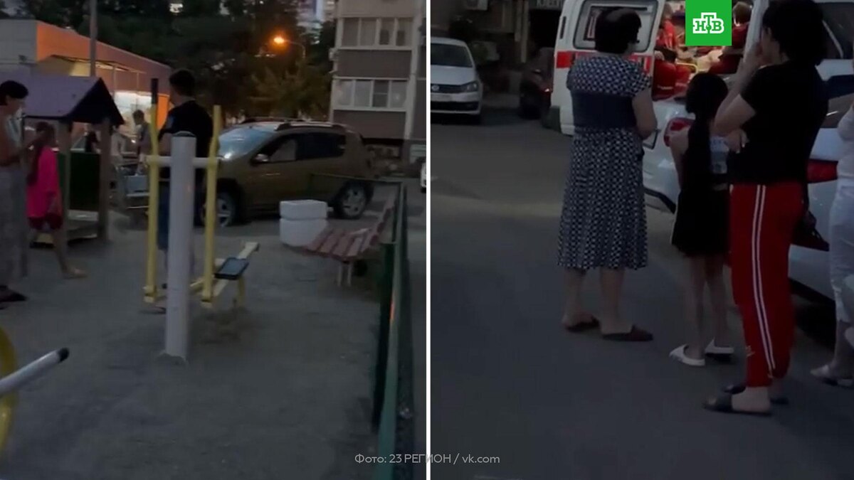 [ Смотреть видео на сайте НТВ ] Жительница Краснодара за рулем легковушки вылетела на детскую площадку, есть пострадавший. Инцидент произошел рядом с домом №30 по улице Аверкиева.