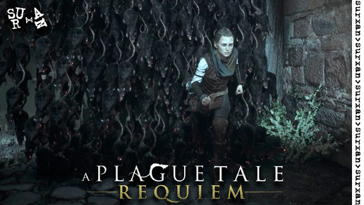 Амисия убегает от полчища крыс в в игре A Plague Tale Requiem