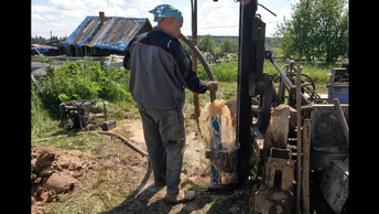 Бурение водяной скважины, работа профессионалов