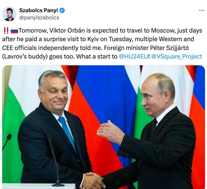   В ЕС встревожены визитом Орбана в Москву