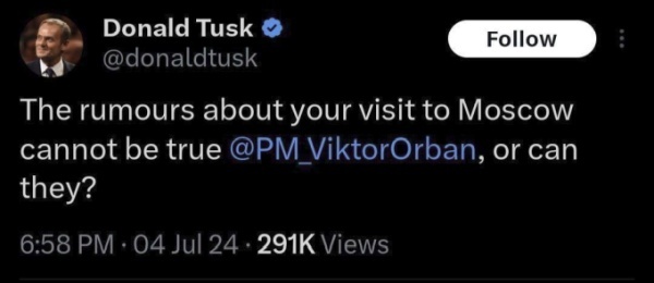    В ЕС встревожены визитом Орбана в Москву