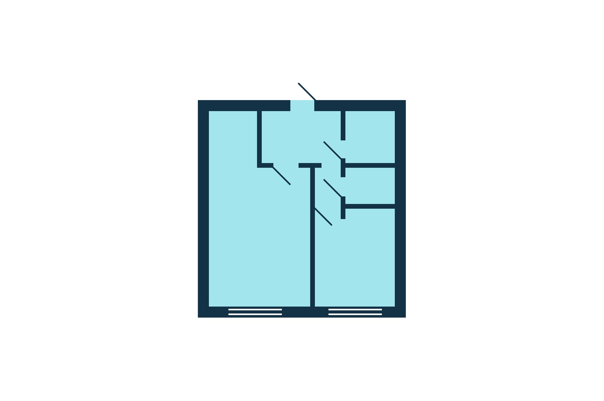 Планировка однокомнатной квартиры в доме серии П-55
