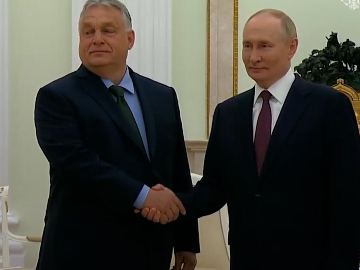    Кадры начала переговоров Путина и Орбана© Пул