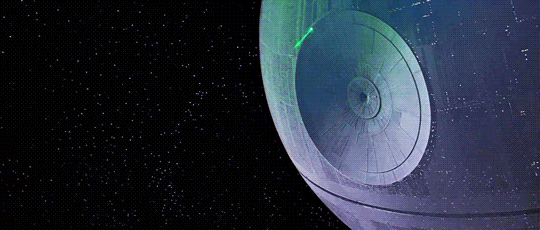     Залп Звезды смерти из Звездных Войн Star Wars Episode IV: A New Hope / Lucasfilm Ltd. / 20th Century Fox