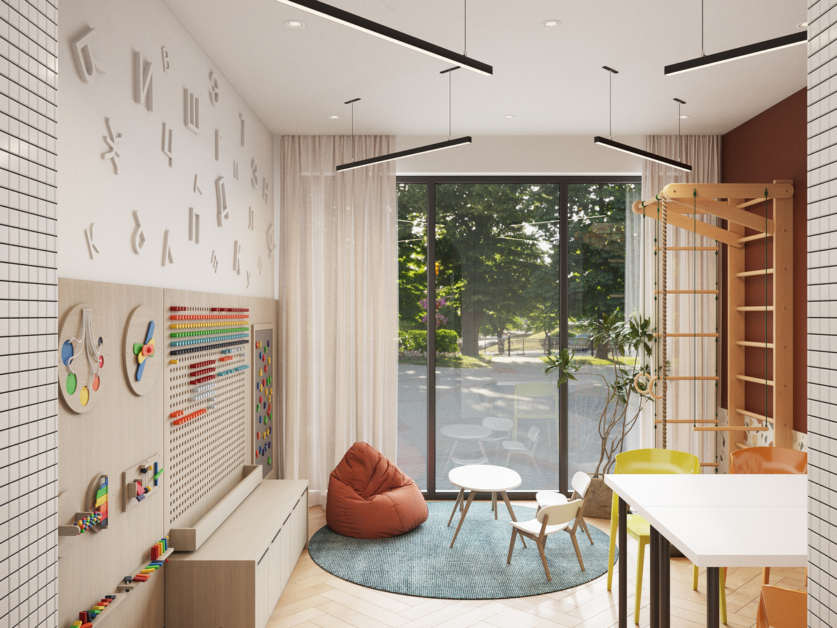 Детская игровая дома бизнес-класса «Медный» девелопера Мармакс, г.Рязань