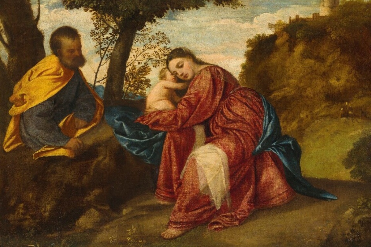   «Отдых на пути в Египет», Тициан Вечеллио (1512 год)
