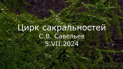 С.В. Савельев. Цирк сакральностей - [20240705]