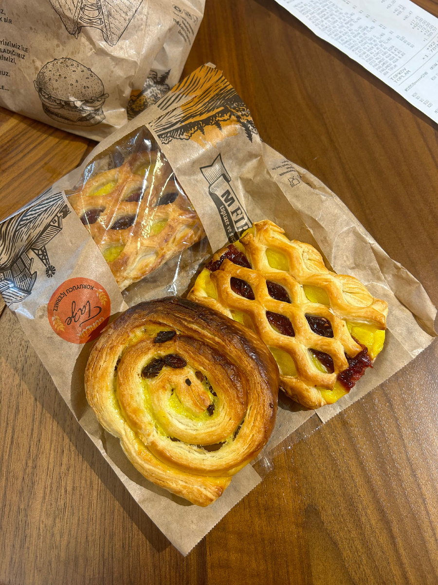 Булочки в продуктовом магазине Мигрос