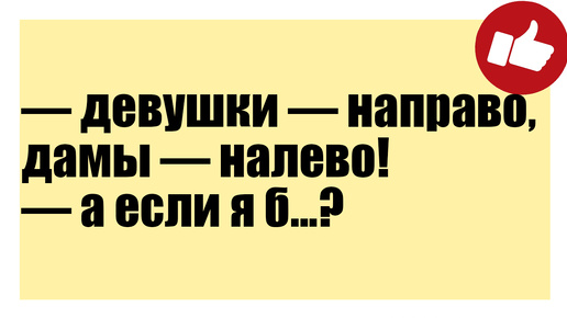 Смешные анекдоты — девушки — направо, дамы — налево!