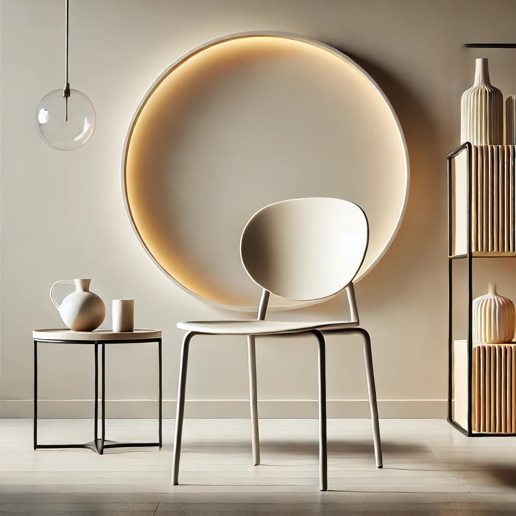 Современный минималистичный пластиковый стул с металлическим каркасом, идеальный для небольших кафе и кухонь. Легкость и практичность в одном дизайне.