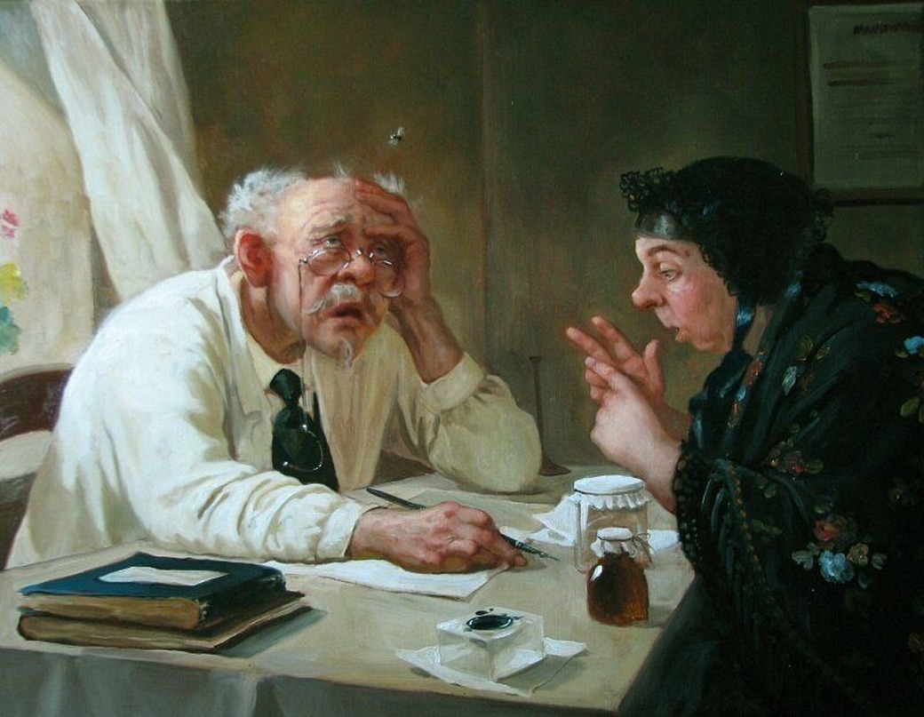 Художник Андрей Шишкин -"История болезней". Источник:https://puzzleit.ru/puzzles/view/266949