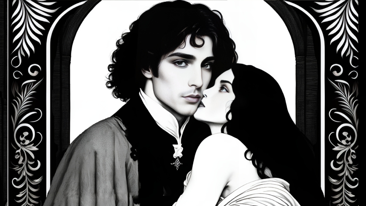 Влюблённая. Иллюстрация создана с помощью нейросетей LexicaArt и Dreamshaper XL Lightning и программы Photoshop.