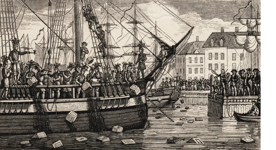“Бостонское чаепитие”. Бостон. 1773 год
