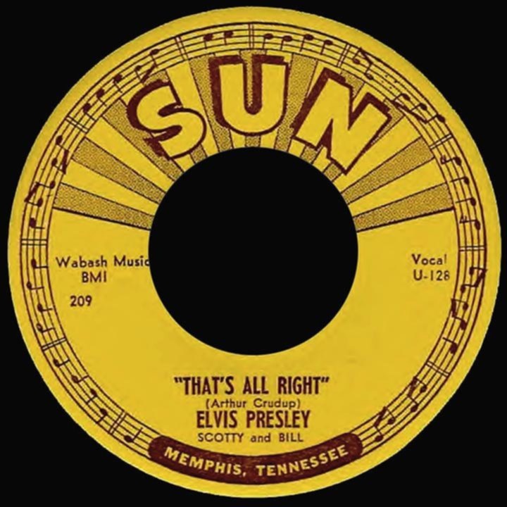 5 июля 1954 года был записан первый сингл Элвиса Пресли - "That's All Right". Автор песни Артур Крадап. Помогали Пресли в записи гитарист Скотти Мур (скончался в 2016 году) и контрабасист Билли Блэк.