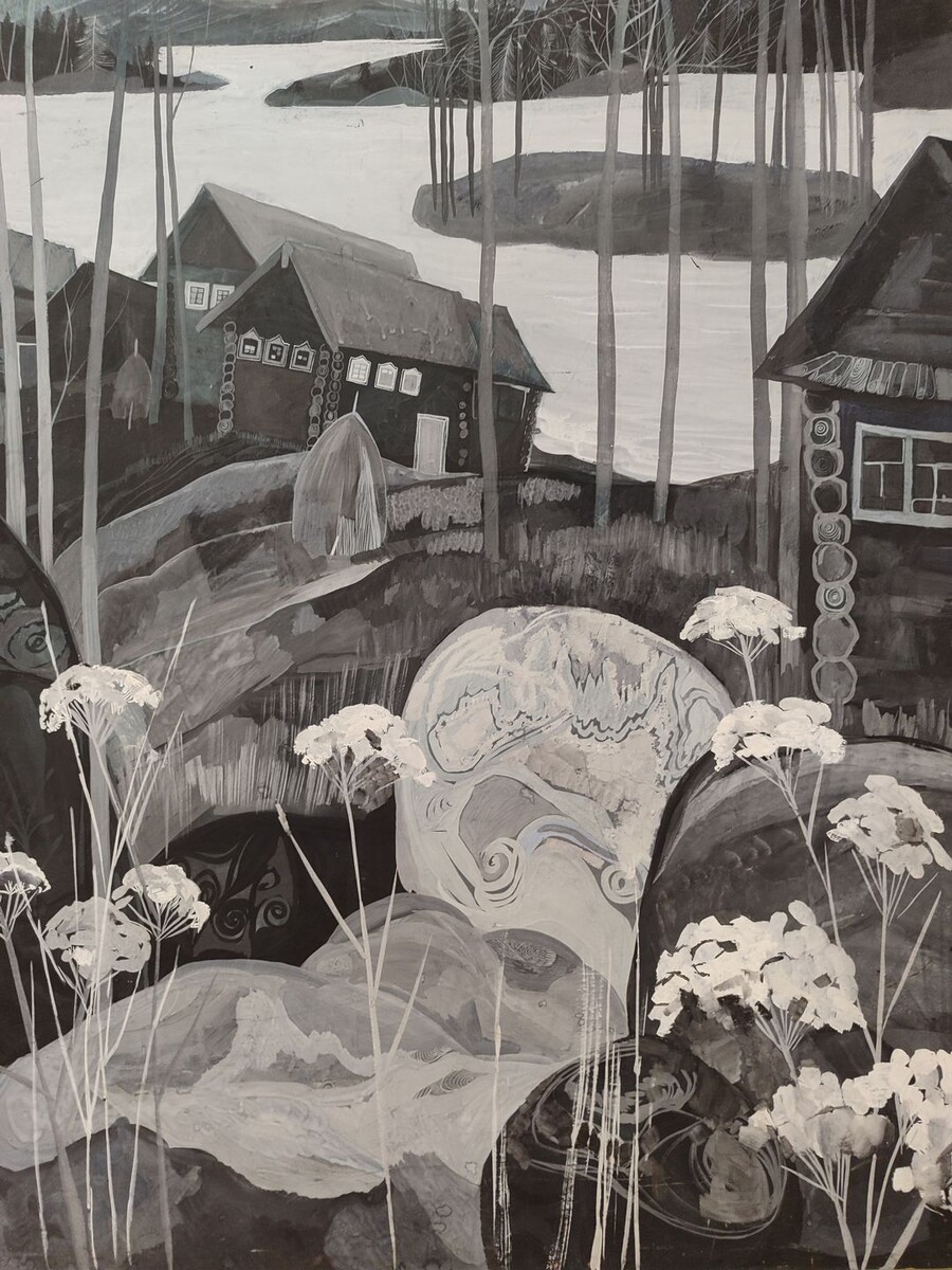 Юфа Тамара Григорьевна, выставка «Фактура Севера», Музей изобразительных искусств Карелии, г. Петрозаводск, 2024