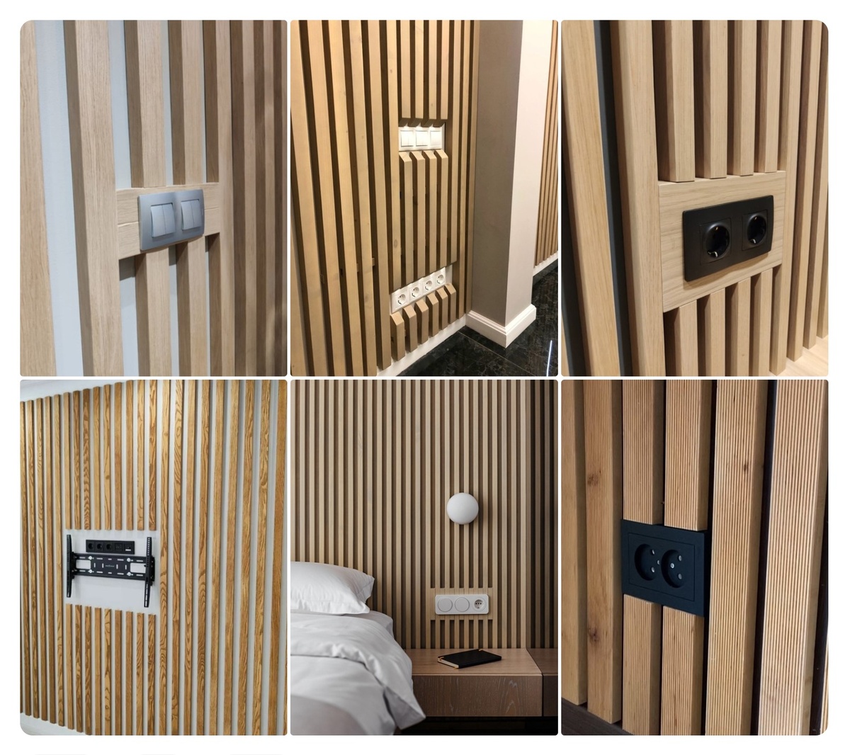 Варианты монтажа (установки, крепления) розеток и выключателей на деревянных рейках