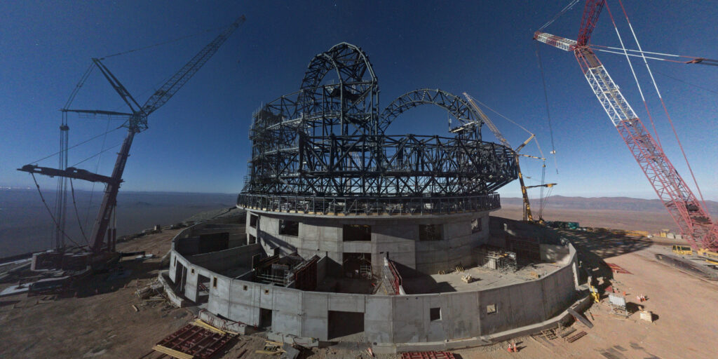 Место строительства Чрезвычайно Большого телескопа (ELT) по состоянию на август 2023 года. Источник: ESO 