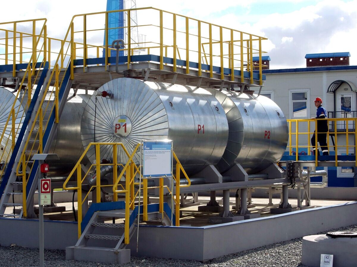    На территории подземного газохранилища (ПХГ) в поселке Романово Калининградской области© РИА Новости / Игорь Зарембо