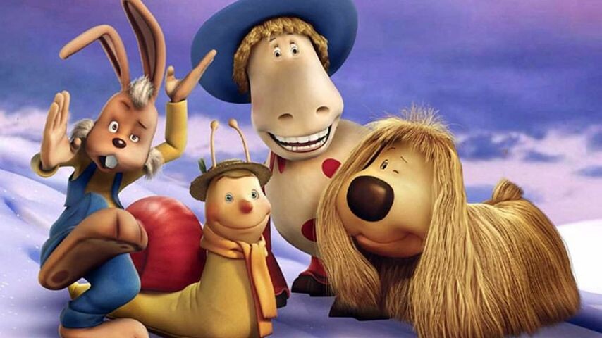 Злобный волшебник Зибад наслал на Очарованную страну настоящий ледниковый период. И теперь компании отважных друзей необходимо найти три волшебных бриллианта, чтобы повернуть зиму вспять и заточить Зибада в подземелье. Не такая сложная задача, но предстоит ее решить Улитке, Корове, Кролику и Псу!