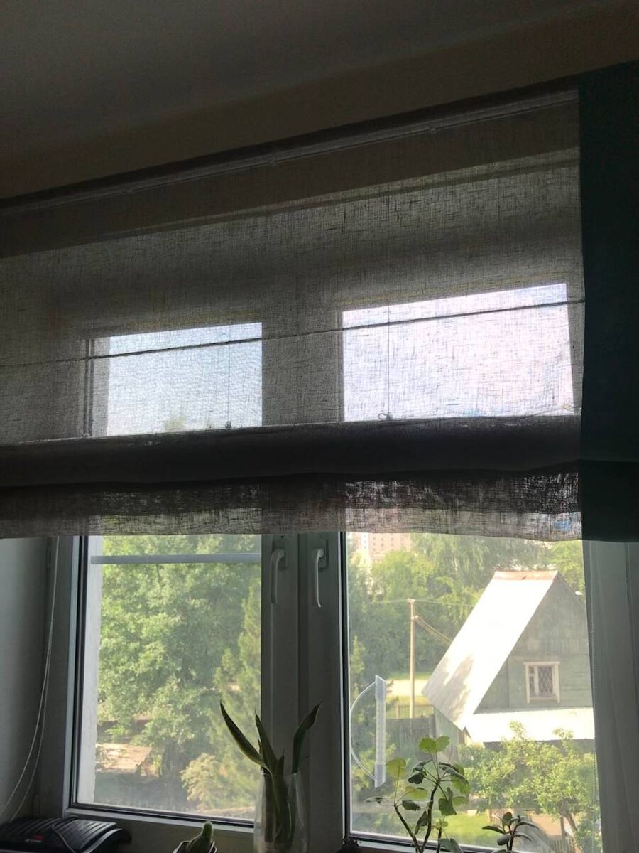 Римские шторы из натурального льна