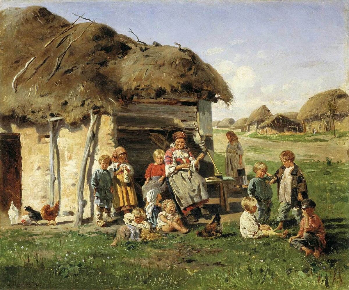 «Крестьянские дети», худ. В. Маковский