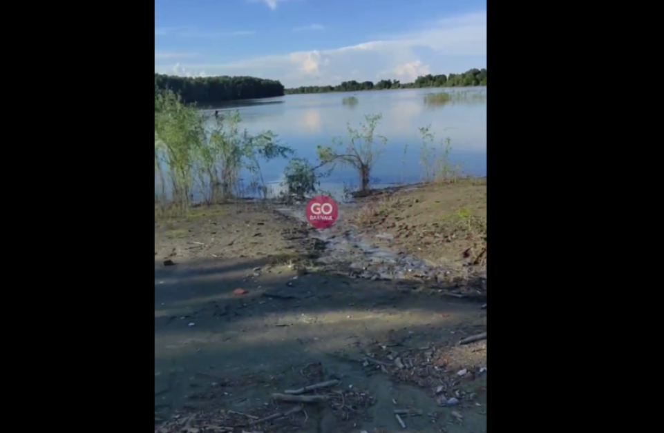    Слив нечистот в реку. Источник: t.me/go_barnaul_telegram