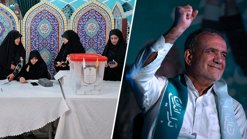     Выборы в Иране / Новый президент страны Масуд Пезешкиан AP