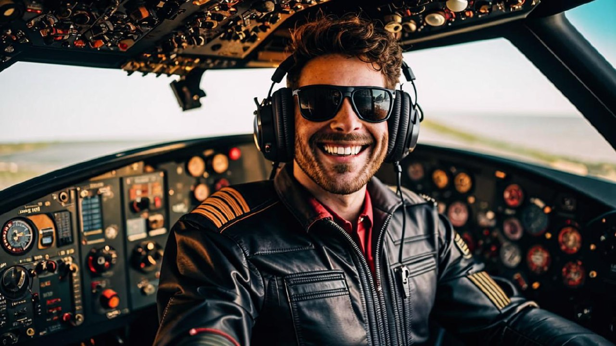 Самонадеянный пилот частной авиации // источник: нейросеть Kandinsky 3.1