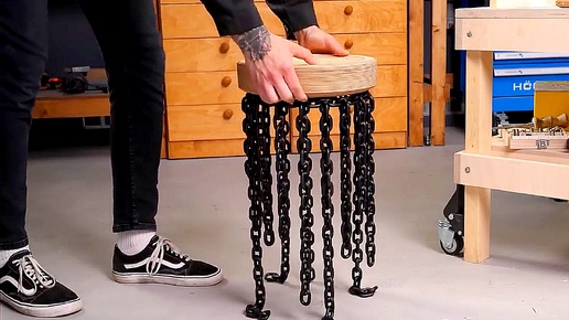 Мастерим надёжный стул из металлических цепей своими руками вместе с САМОДЕЛЫЧЕМ