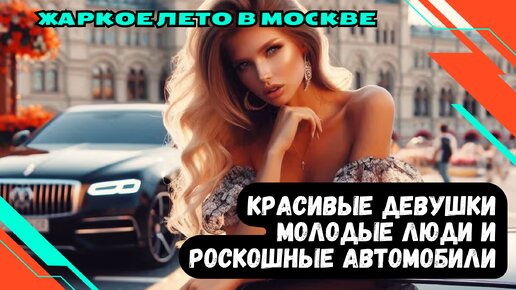Жаркое Лето в Москве: Красивые Девушки, Молодые Люди и Роскошные Автомобили