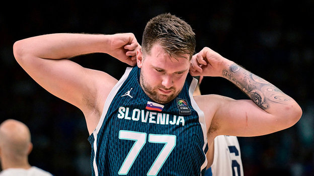    Лука Дончич в матче против сборной Греции. AFP