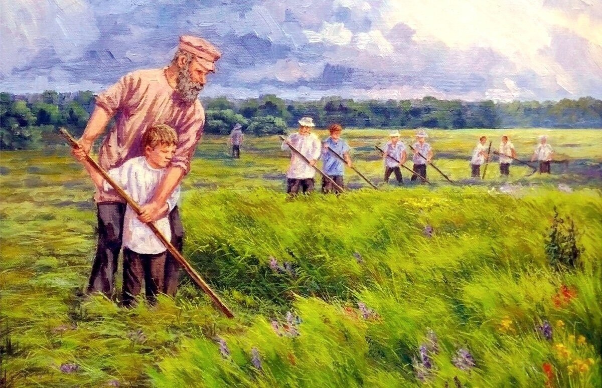 "Косари" художник Лучанов