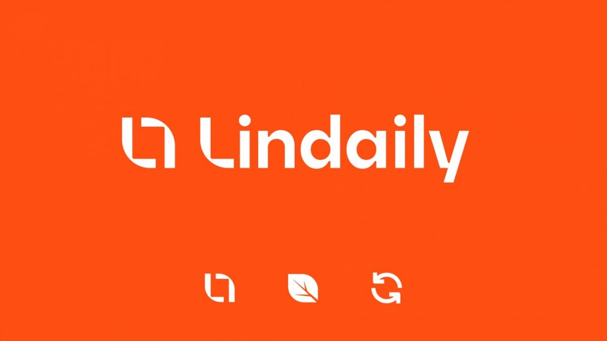 Логотип Lindaily представляет собой лист, символизирующий заботу об экологии и непрерывное развитие.