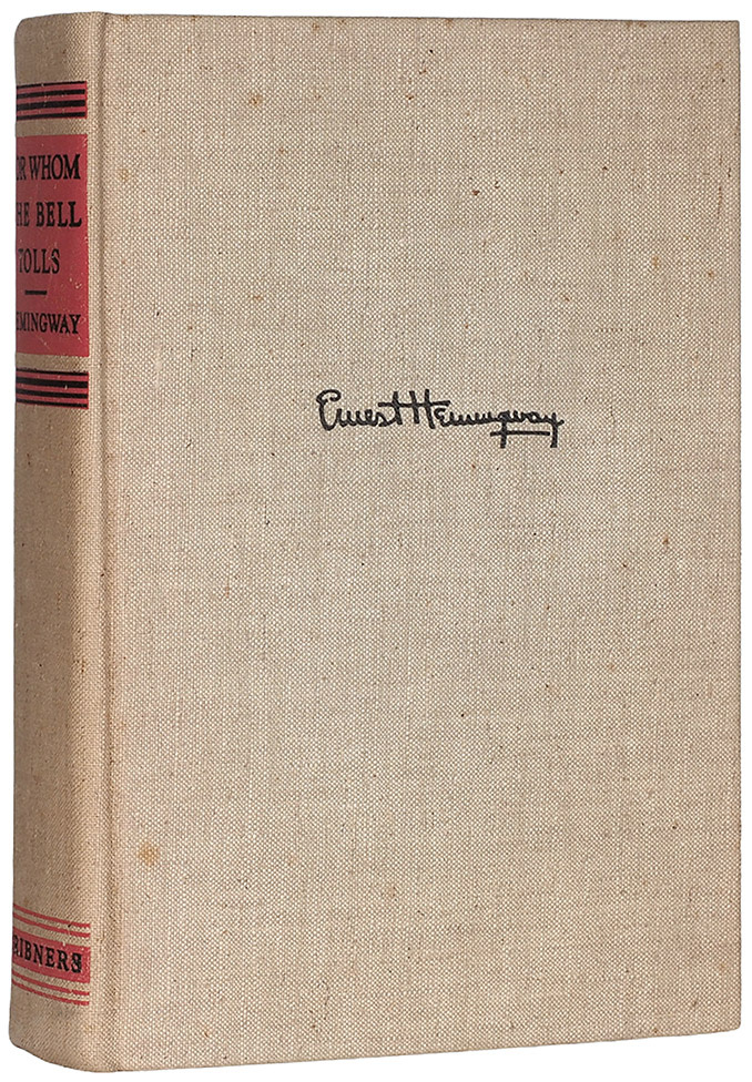 "По ком звонит колокол" Э.Хеминугэя, 1940, первое издание. Источник Яндекс картинки