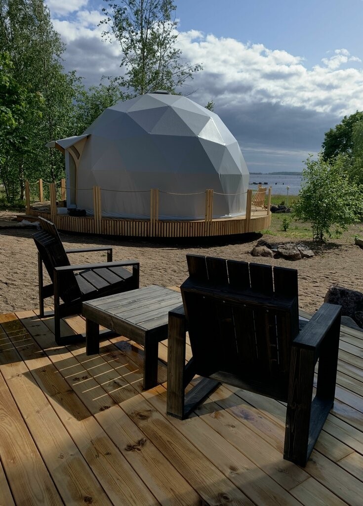 Терраса и вид на залив