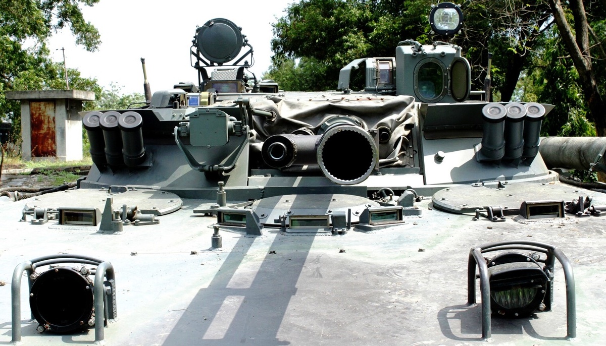 Башенный комплекс вооружения БМП-3Ф во все красе. Все прицелы в боевом положении, включая командирский 1ПЗ-10.                                                                                                                        Фото: Андрей Мирошниченко/ otvaga2004.ru                                      