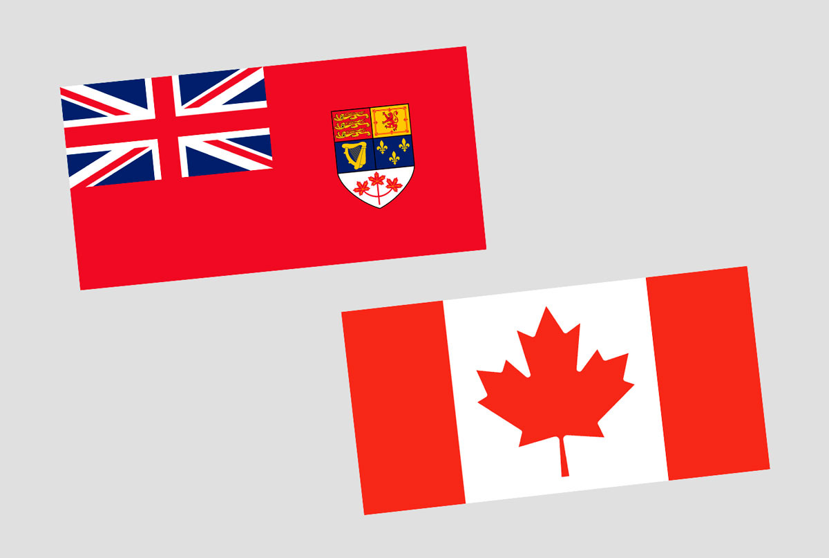 «Старый» и «новый» флаги Канады