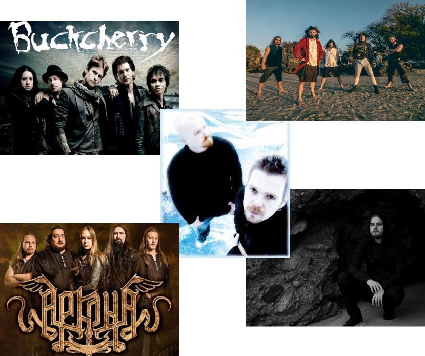 Группы Buckcherry, Alestorm, Cronian, Аркона, Mare Cognitum. Коллаж автора