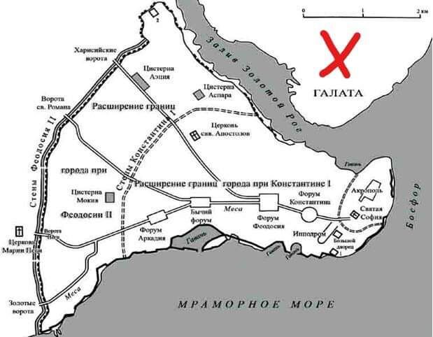 Крестом я указал место распятия Христа