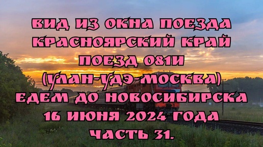 Вид из окна поезда/ Красноярский край/ Поезд 081И (Улан-Удэ-Москва)/ Едем до Новосибирска/ 16 июня 2024 года/ Часть 31.