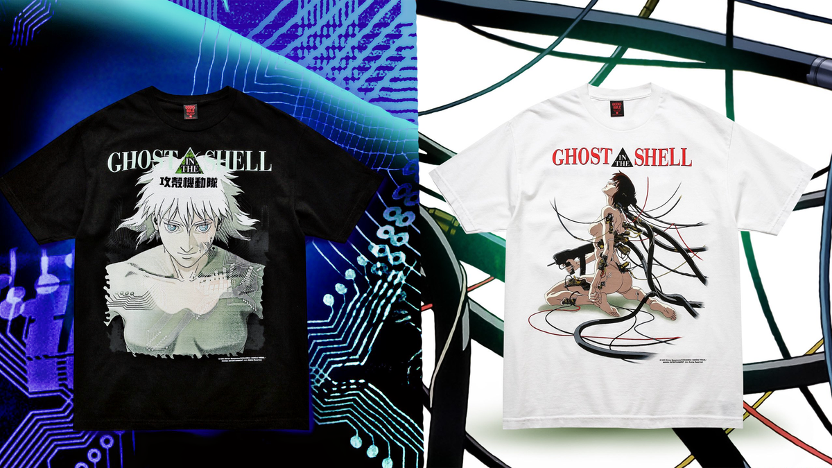 Сегодня была представлена вторая коллекция футболок Geeks Rule x Ghost in the Shell. Обе используют изображения постеров аниме 1995 года. На футболках изображена Мотоко Кусанаги.