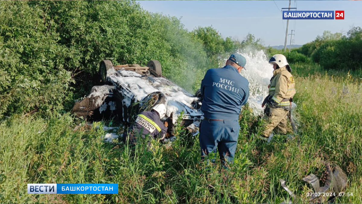    В Башкирии столкнулись грузовик с иномаркой, пострадали два человека