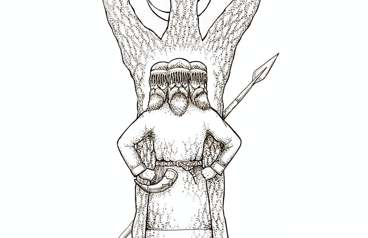 “Триглав” Иллюстрация из книги «Жизнеописание Оттона Бамбергского в церковных сочинениях и преданиях»